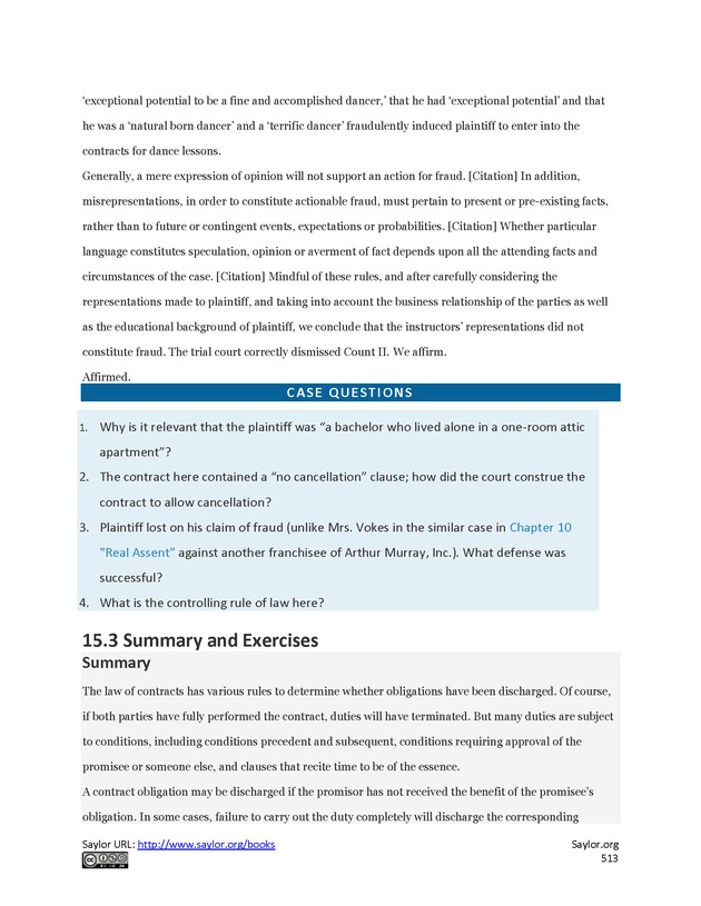 Business Law and the Legal Environment - Page 513